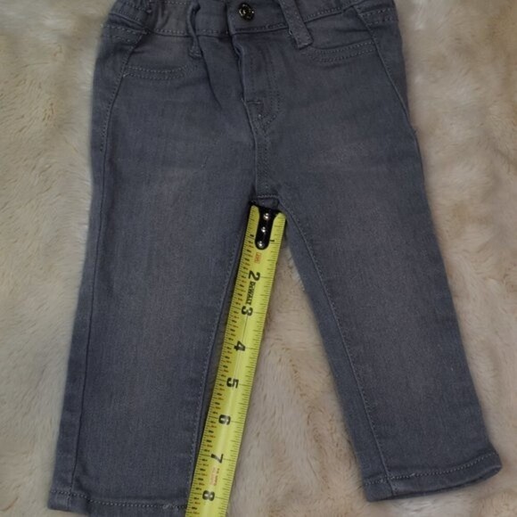 7 For All Mankind Denim Jeans Long Sleeve Striped Shirt Set - Picture 4 of 8